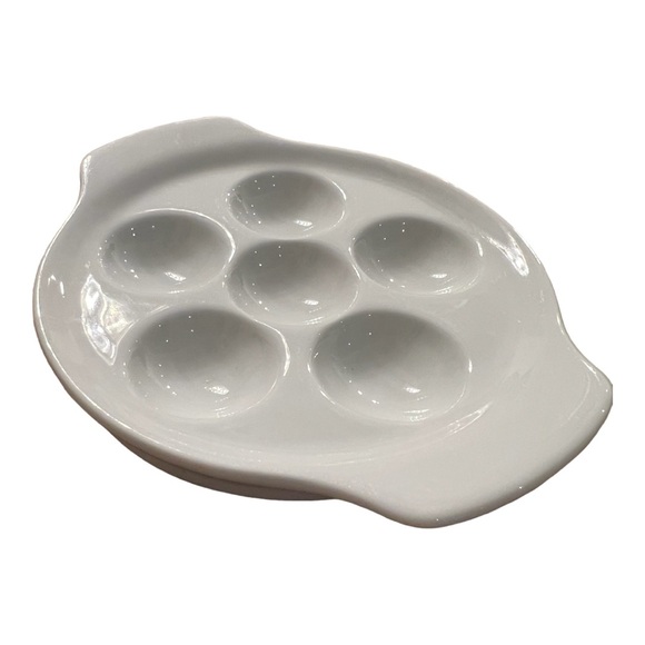 White Porcelain Escargot Dish - Picture 2 of 4